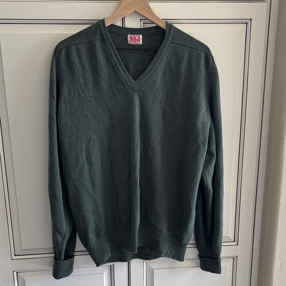 N Peal 100% Pure Cashmere Scotland 
Quiet Luxury Sweater‎ Green Vintage Mens XL